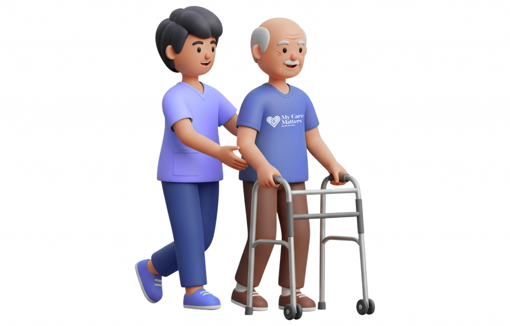 Caregiver providing reassurance and comfort to a senior, offering emotional support and gentle care. My Care Matters, Vancouver.