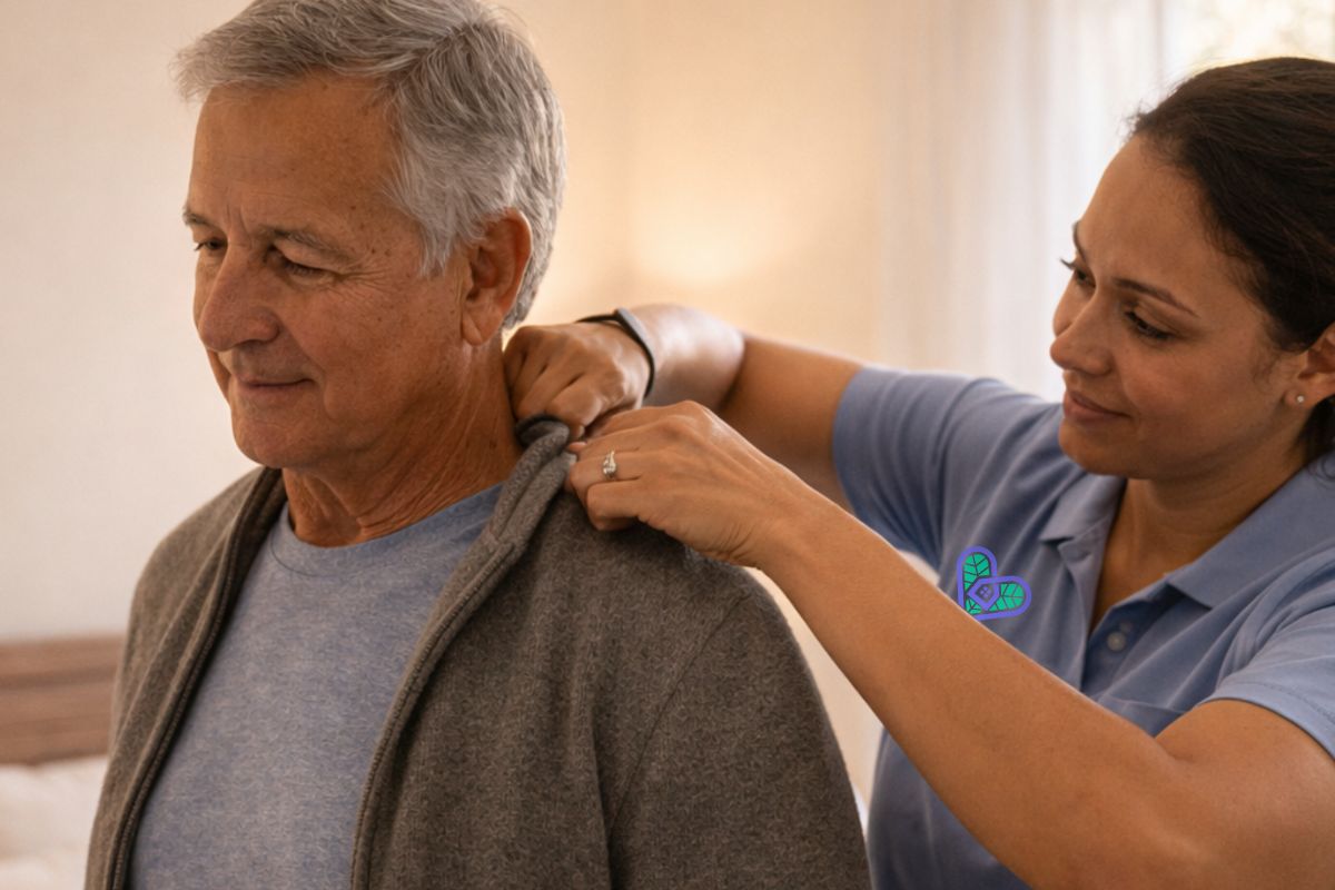 dementia care at home supporting a senior in comfort