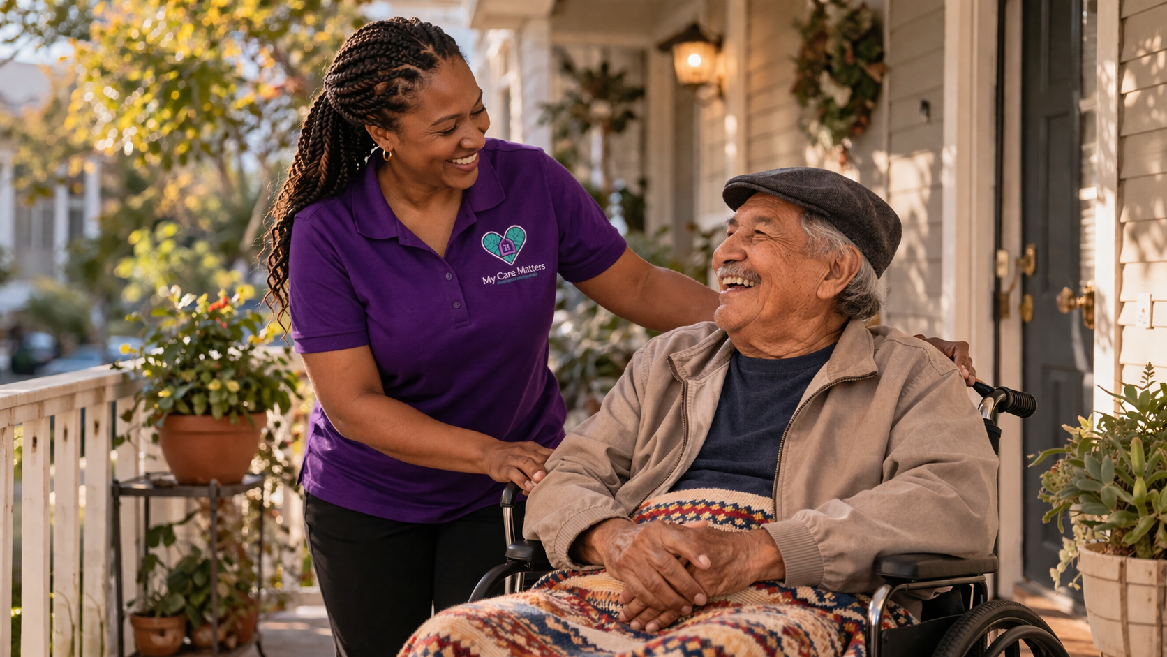 caregiver-smiling-with-elderly-man-home-care-agency-photoshoot-scene