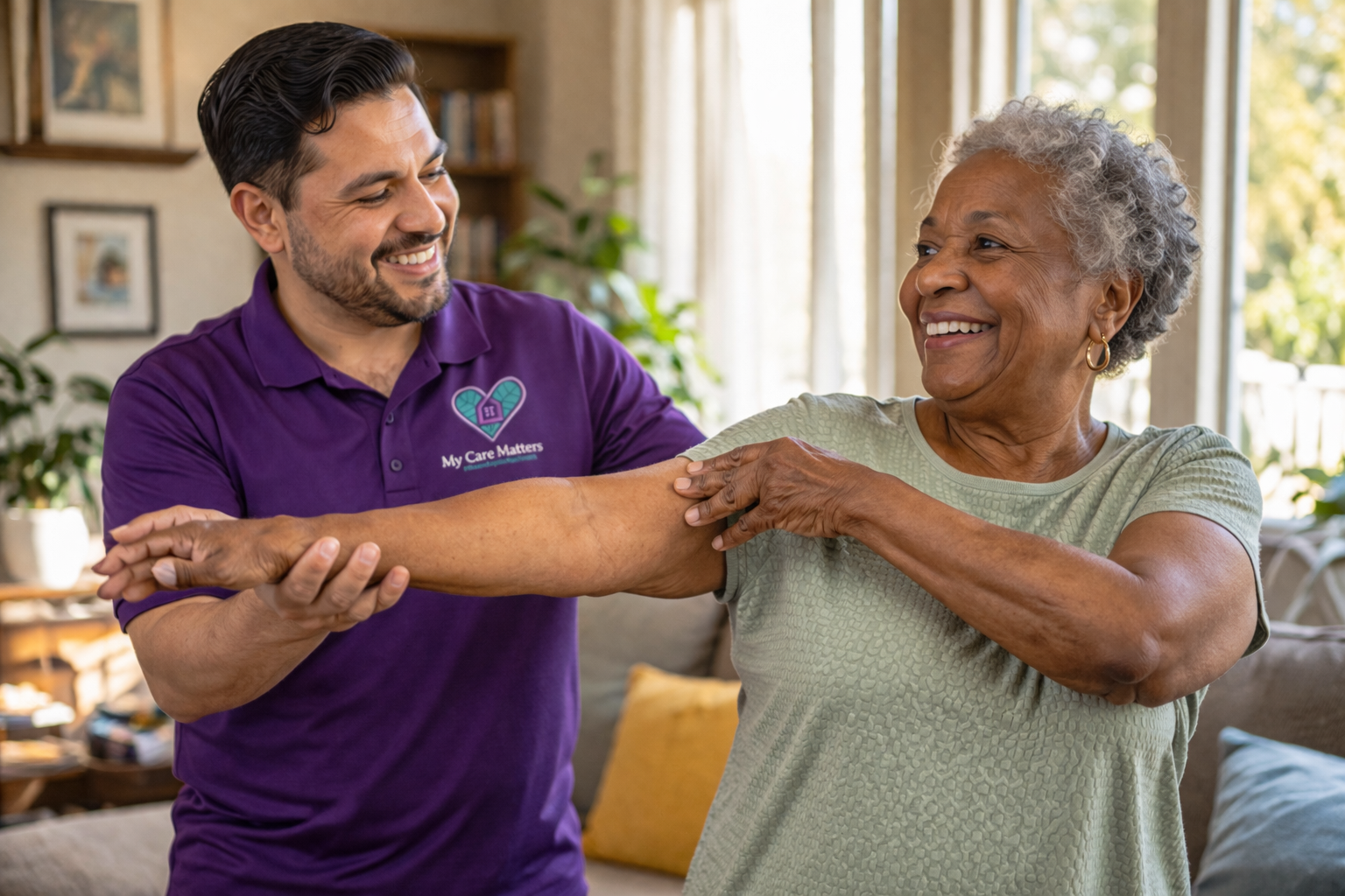 smiling-caregiver-assisting-senior-with-personal-care-services